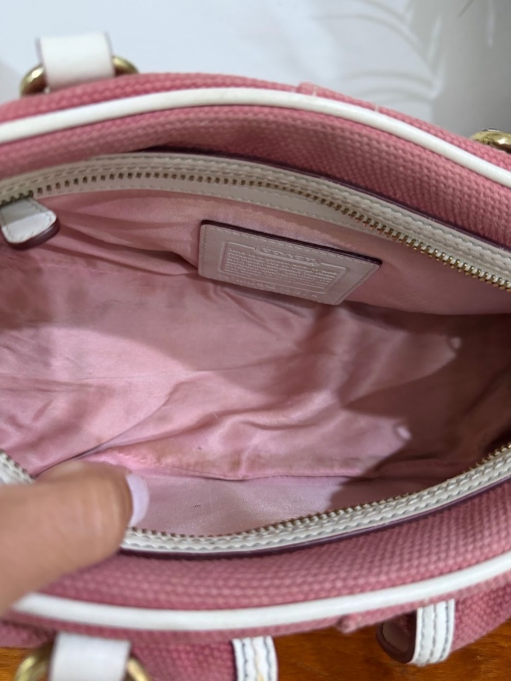 Coach Vintage Y2k Pink Legacy Gallery Turn Lock Satchel Handbag Style 1874 Rare - Picture 6 of 11